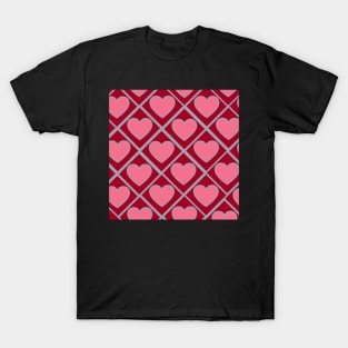 Red and Pink Hearts T-Shirt